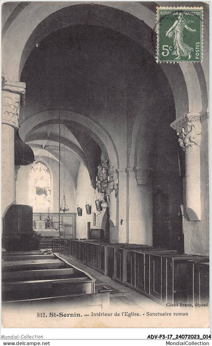 ADVP3-17-0194 - ST-SORNIN - Intérieur De L'église - Sanctuaire Roman - Sonstige & Ohne Zuordnung