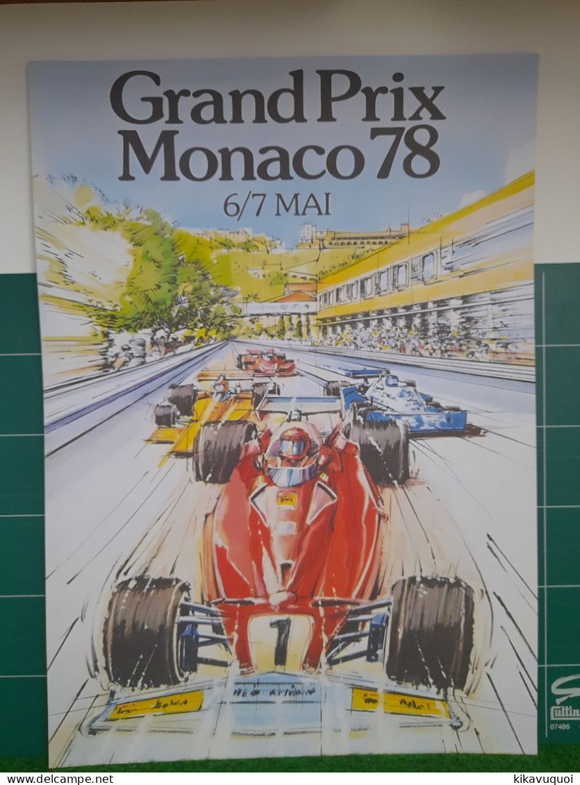 COURSE AUTOMOBILE MONACO 1978 - AFFICHE POSTER - Voitures