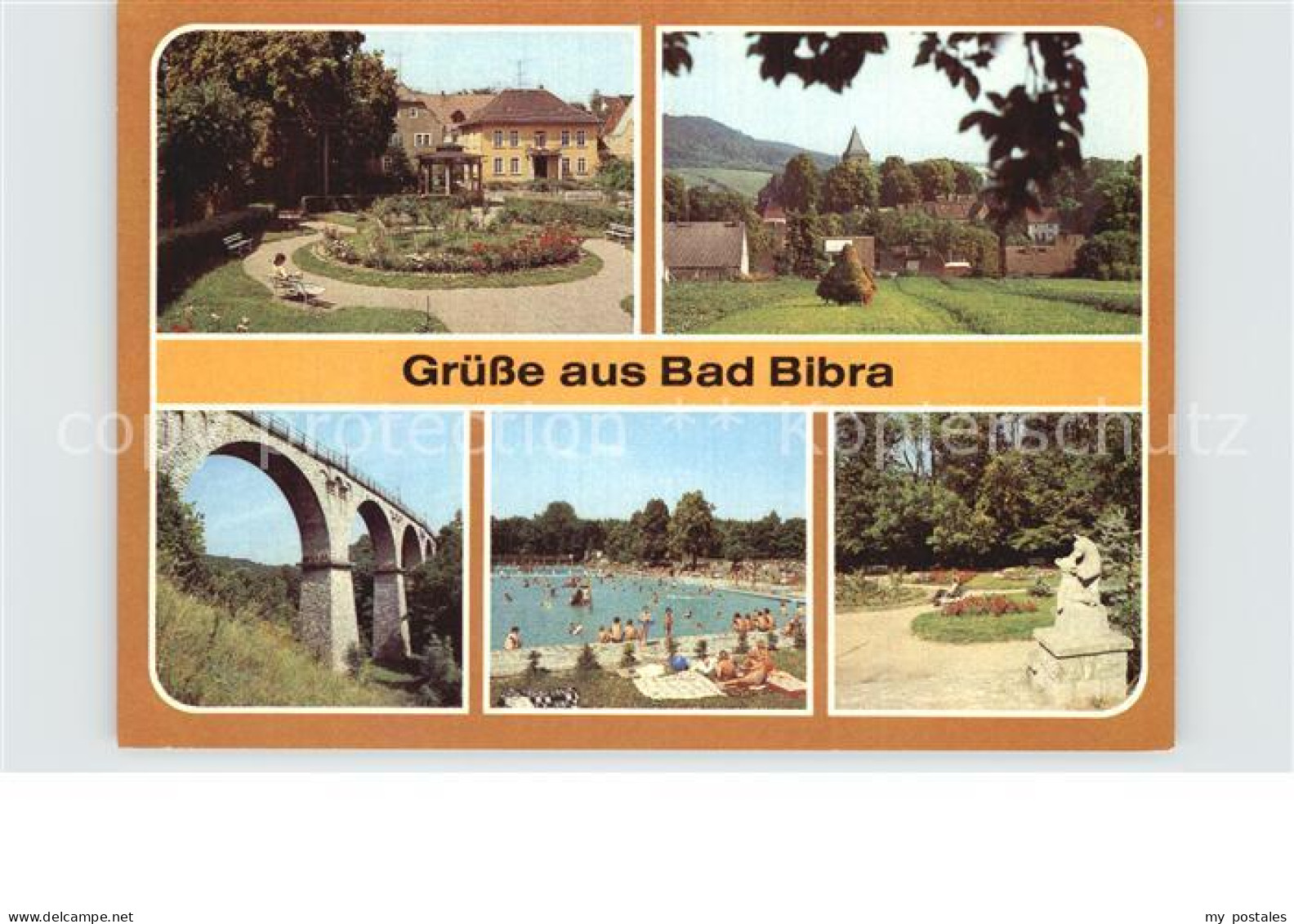 72581111 Bad Bibra Karl Marx Platz Teilansicht Schnecktalbruecke Waldschwimmbad  - Bad Bibra