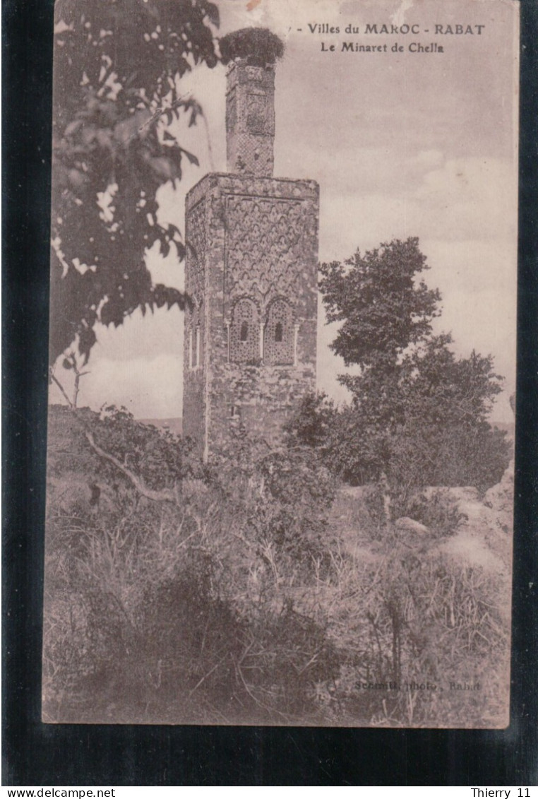Cpa Rabat Le Minaret De Chella - Rabat