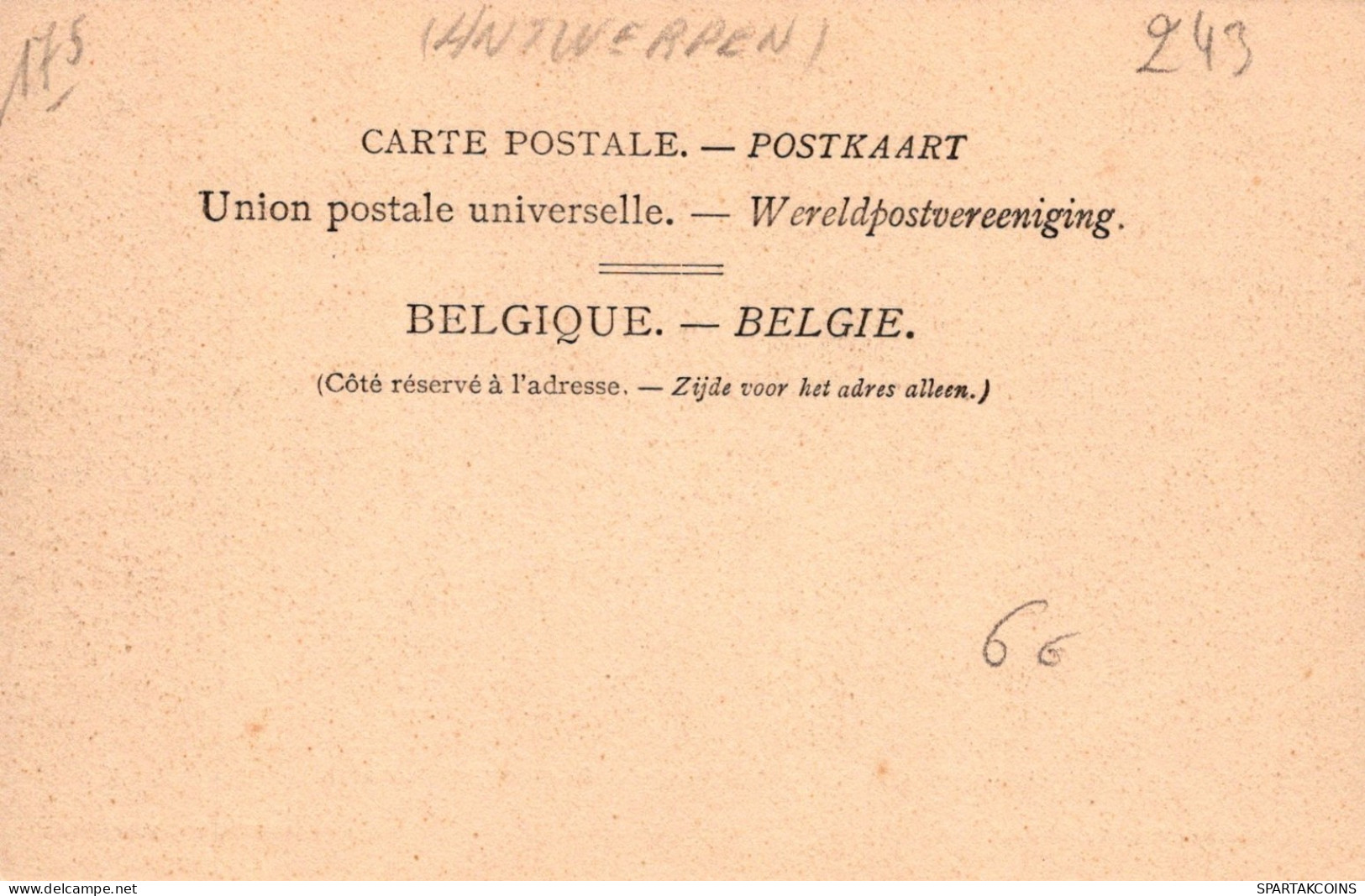 BELGIUM ANTWERPEN Postcard CPA Unposted #PAD295.GB - Antwerpen