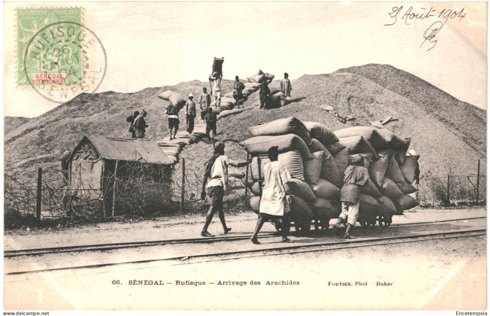 CPA Carte Postale Sénégal  RUFISQUE Arrivage Des Arachides   1904  VM80920ok - Sénégal