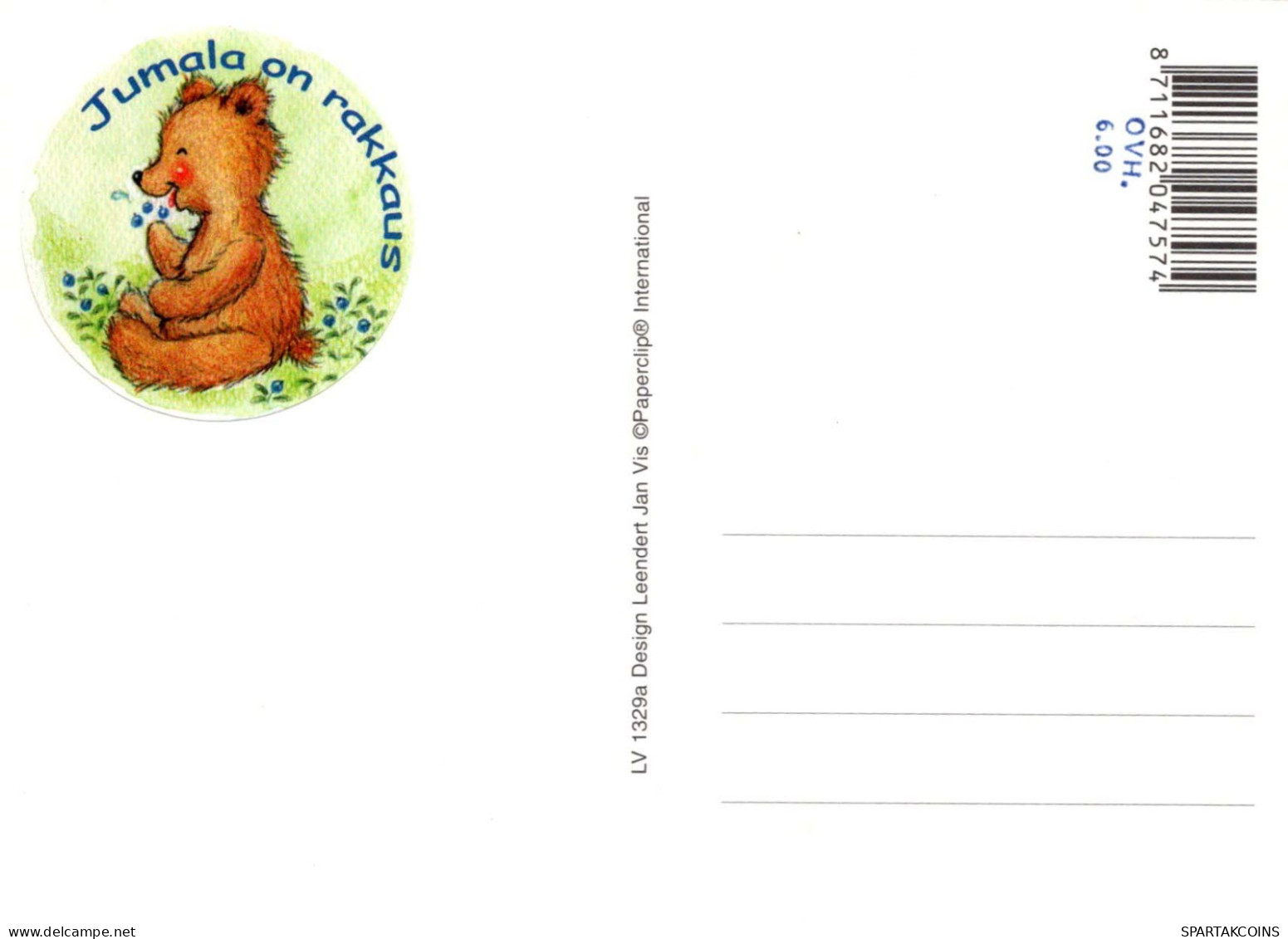 BEAR Animals Vintage Postcard CPSM #PBS362.GB - Ours