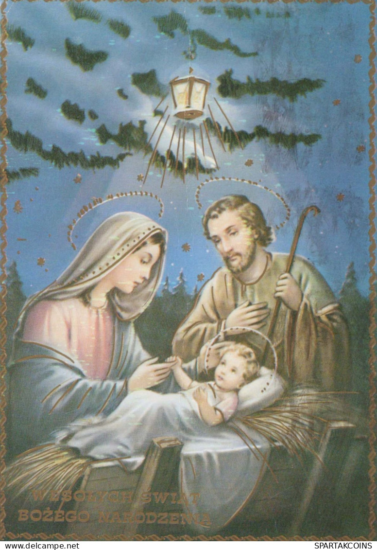 Virgen Mary Madonna Baby JESUS Christmas Religion Vintage Postcard CPSM #PBB792.GB - Vergine Maria E Madonne