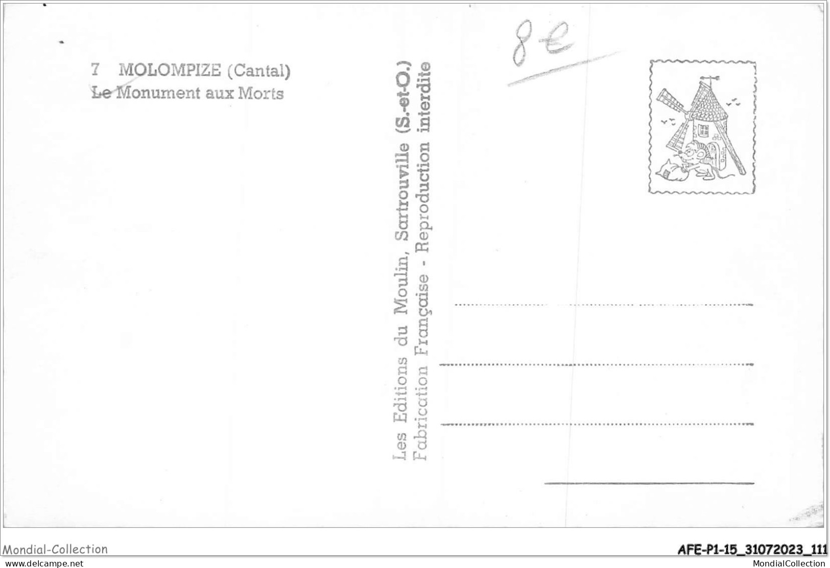 AFEP1-15-0056 - MOLOMPIEZE - Cantal - Le Monument Aux Morts  - Sonstige & Ohne Zuordnung