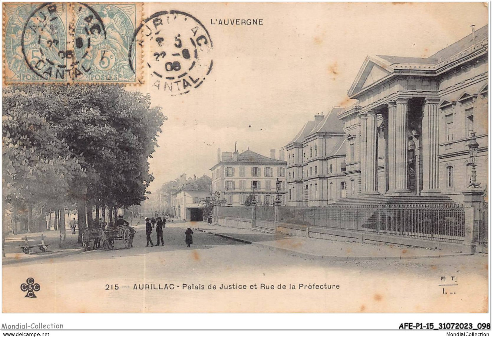 AFEP1-15-0050 - L'auvergne - AURILLAC - Palais De Justice Et Rue De La Préfecture  - Aurillac