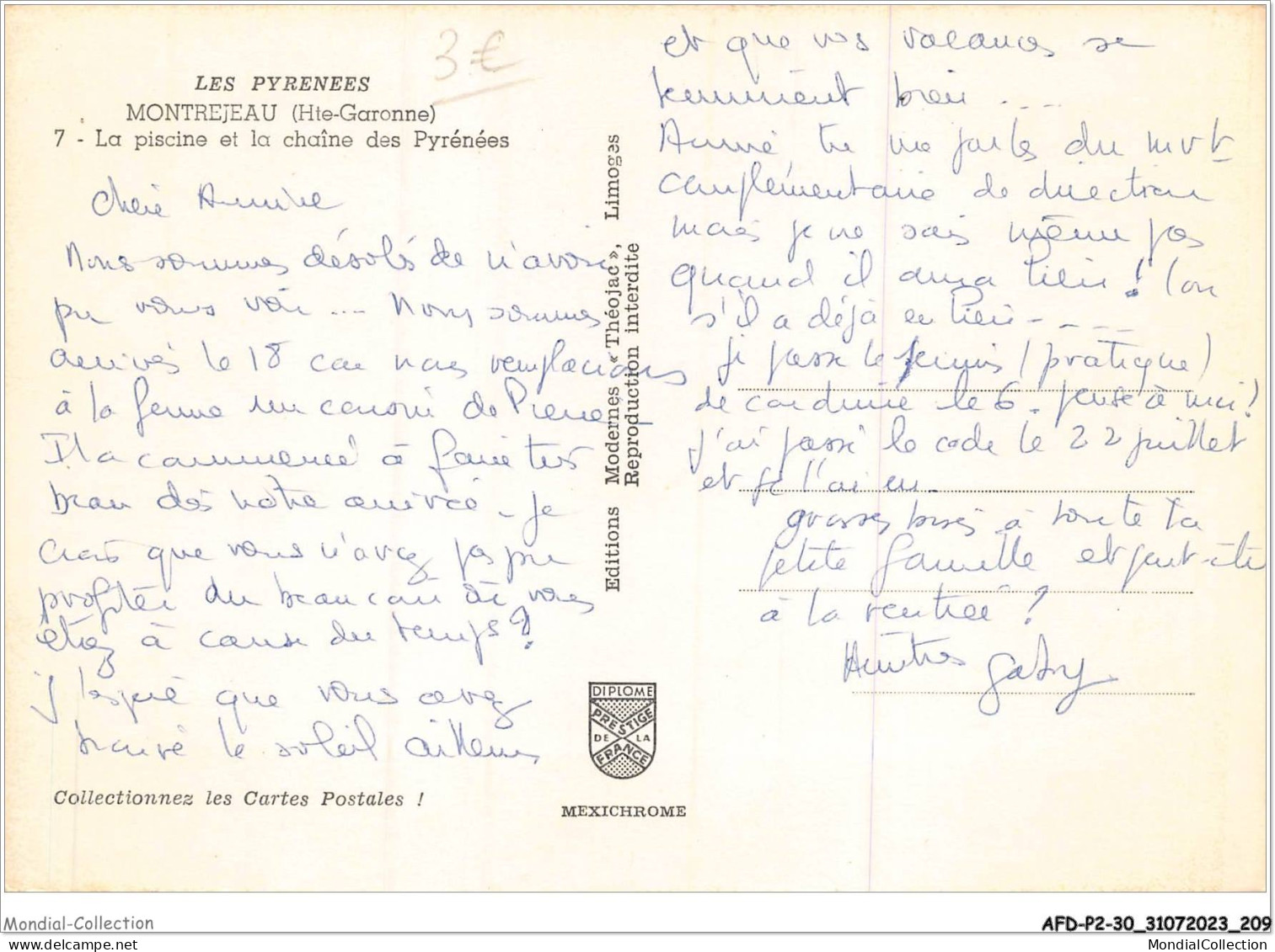 AFDP2-30-0233 - MONTREJEAU - La Piscine Et La Chaîne Des Pyrénées - Autres & Non Classés