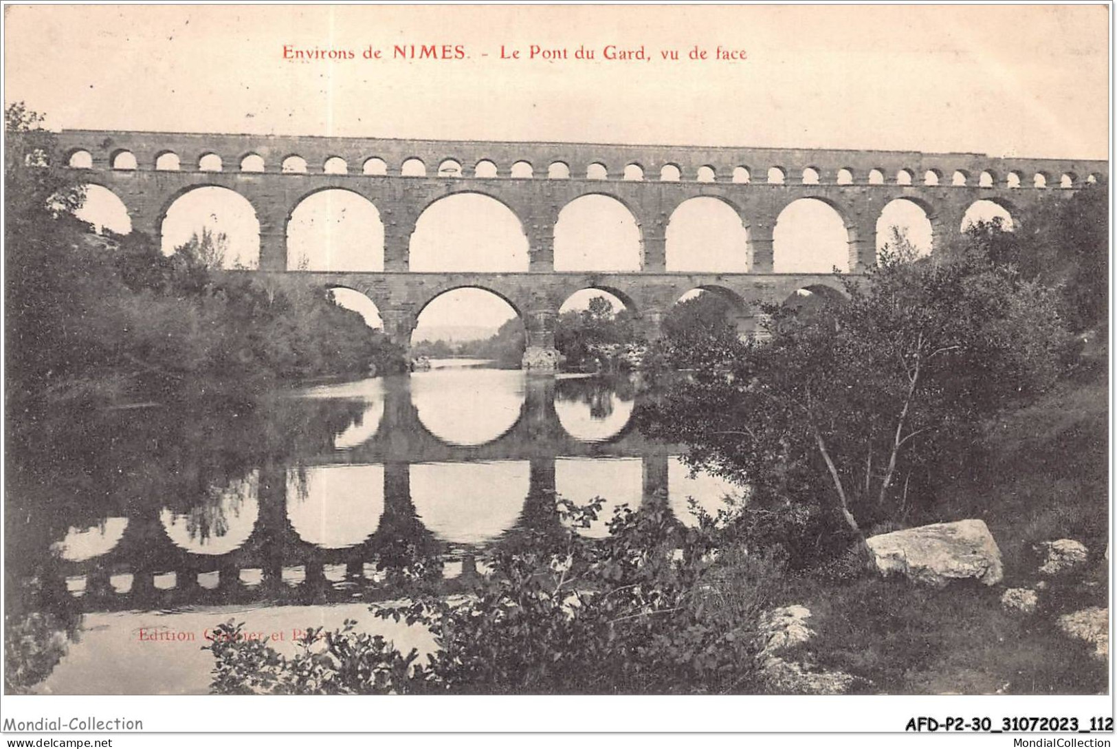 AFDP2-30-0185 - ENVIRONS DE NIMES - Le Pont Du Gard - Vu De Face - Nîmes