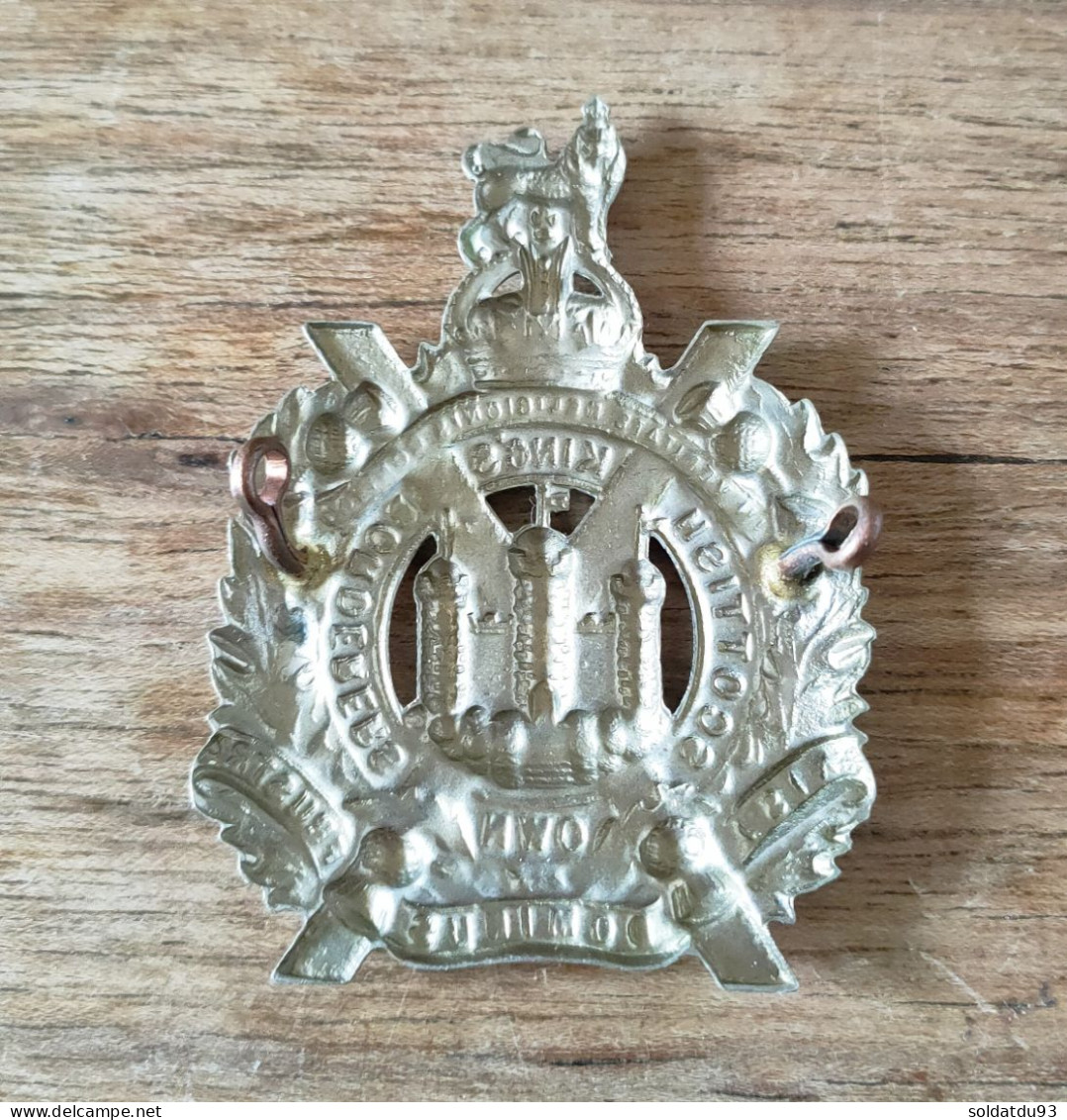 Insigne De Casquette Scottish Borderers Regiment KOSB (King's) - 1914-18