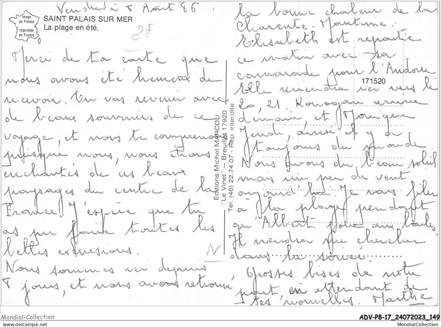 ADVP8-17-0683 - SAINT PALAIS SUR MER - La Plage En été  - Saint-Palais-sur-Mer