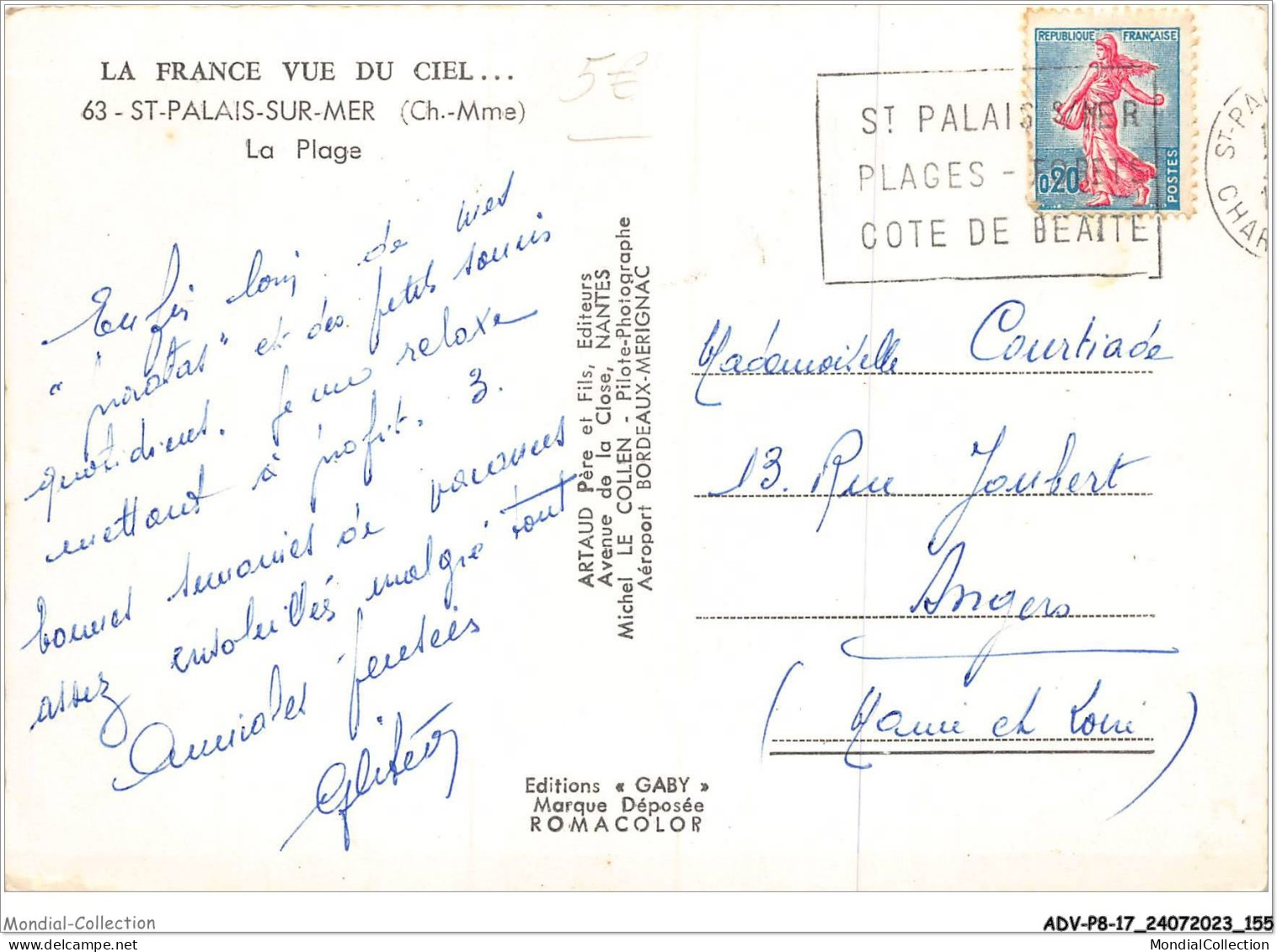 ADVP8-17-0686 - LA FRANCE VUE DU CIEL - SAINT-PALAIS-SUR-MER - La Plage  - Saint-Palais-sur-Mer