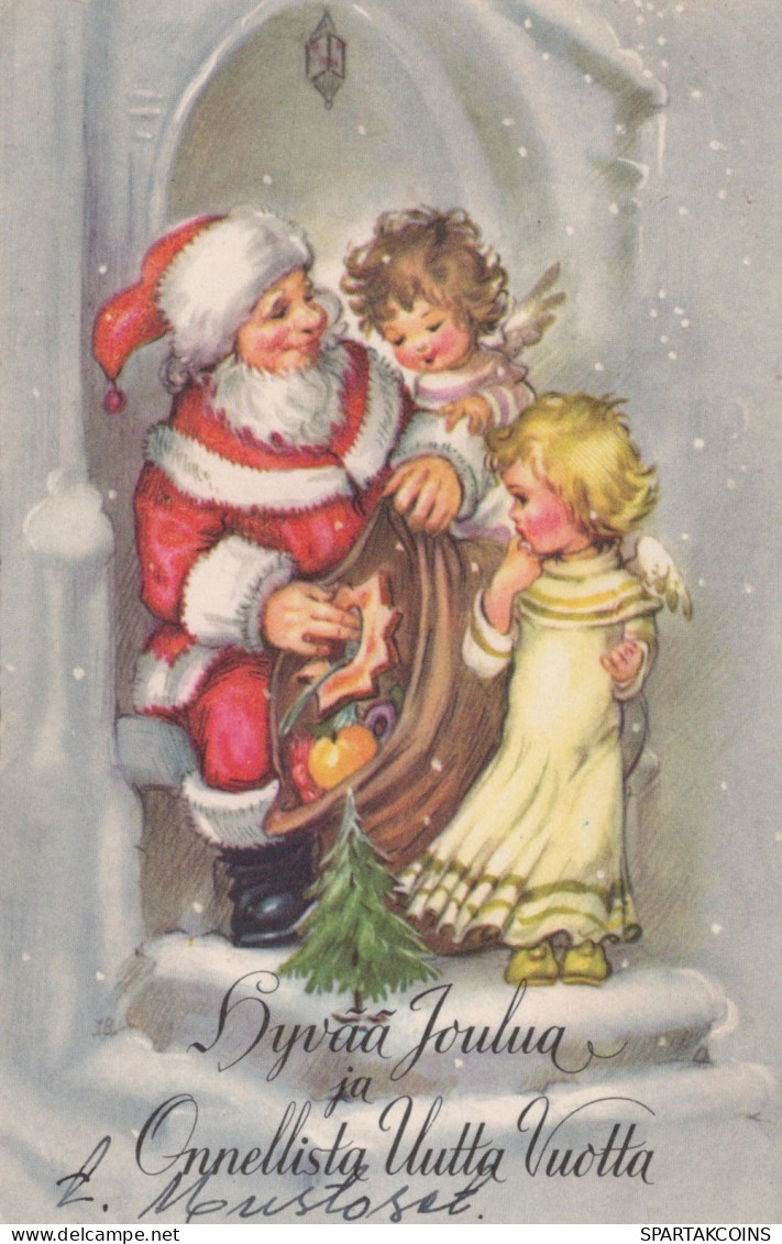 PAPÁ NOEL NAVIDAD Fiesta Vintage Tarjeta Postal CPSMPF #PAJ414.ES - Santa Claus