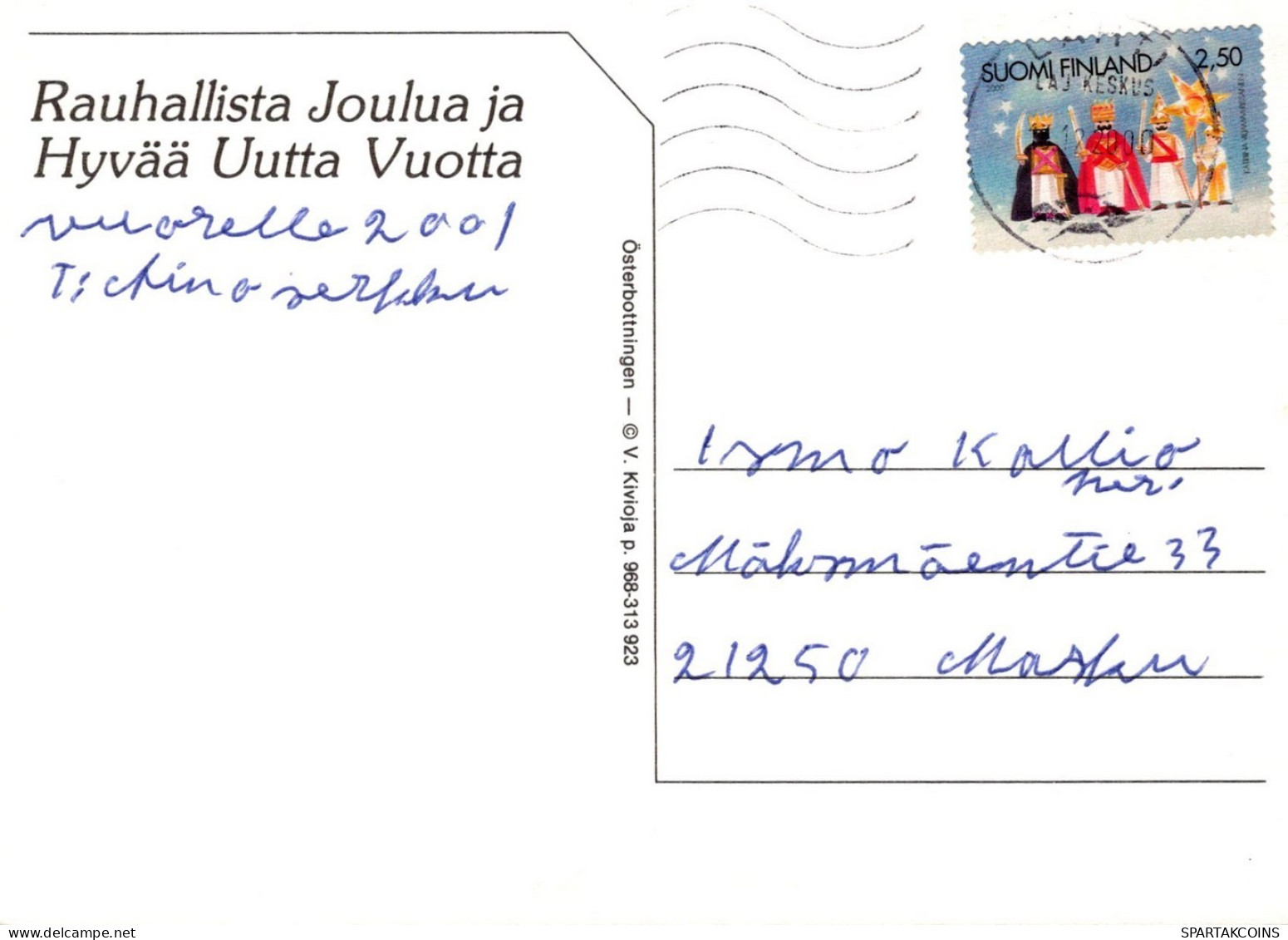 ÁNGEL NAVIDAD Vintage Tarjeta Postal CPSM #PAH837.ES - Anges