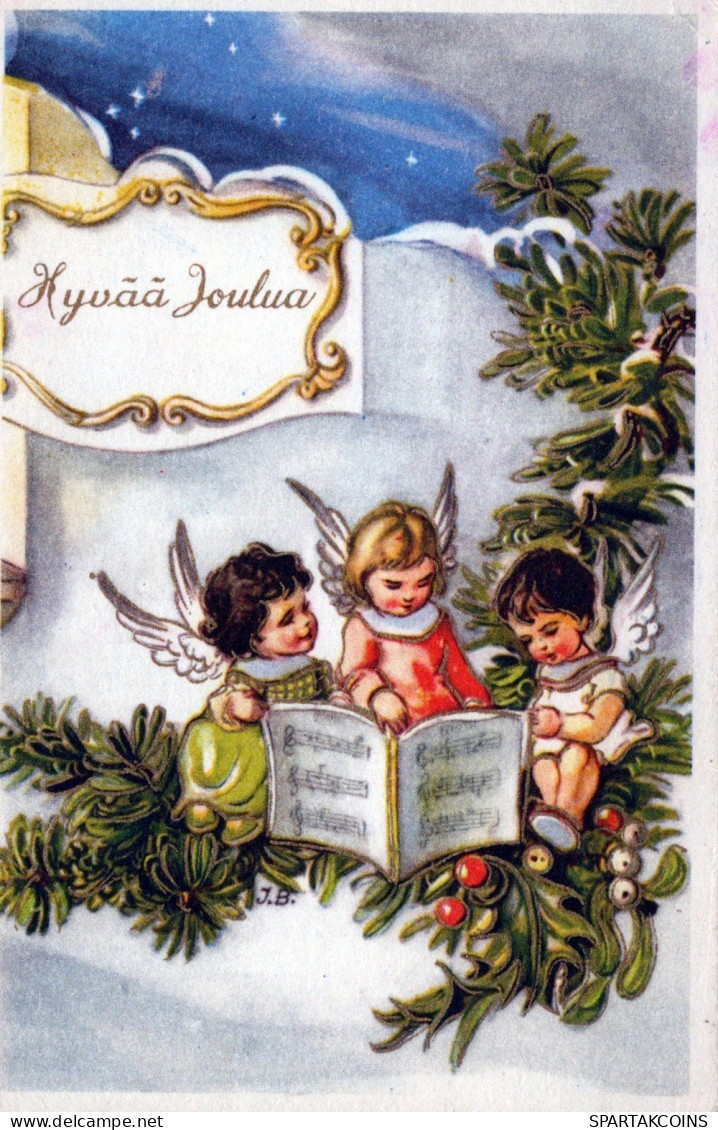 ÁNGEL NAVIDAD Vintage Tarjeta Postal CPSMPF #PAG838.ES - Anges