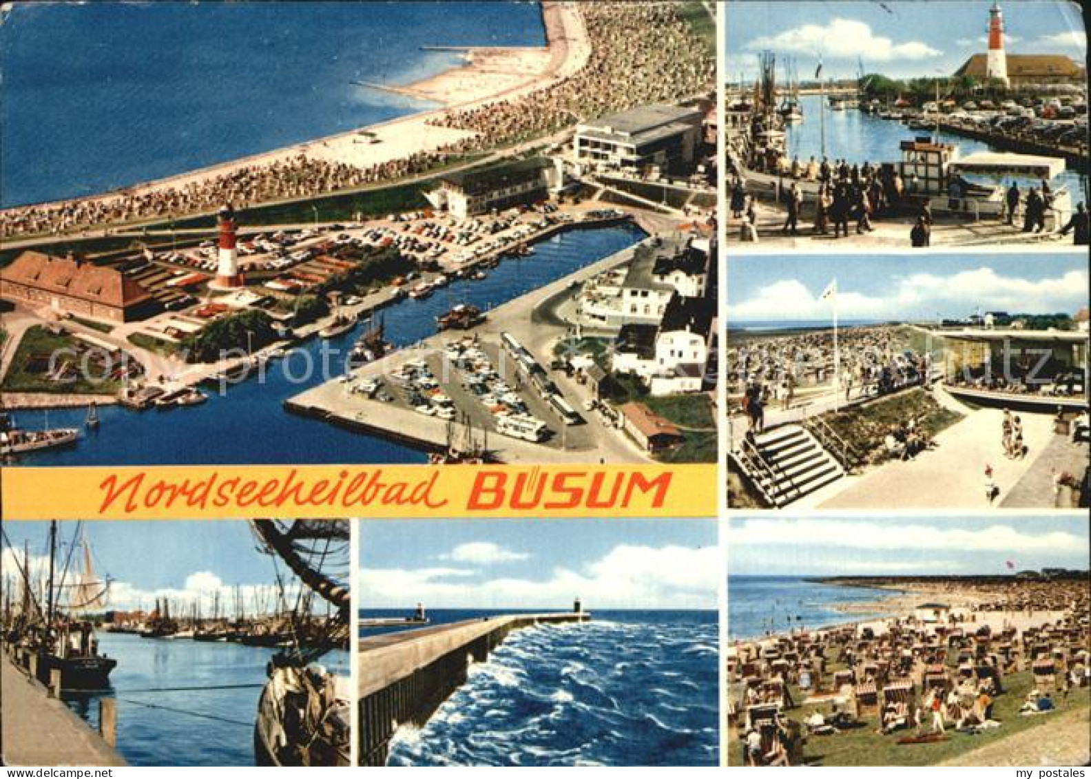 72580870 Buesum Nordseebad Fliegeraufnahme Strand Leuchtturm Hafen Buesum - Buesum