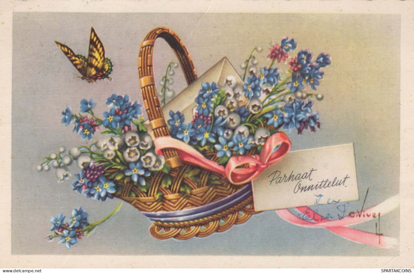 FLEURS Vintage Carte Postale CPSMPF #PKG061.FR - Fiori