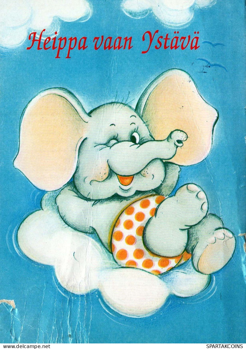 ÉLÉPHANT Animaux Vintage Carte Postale CPSM #PBS748.FR - Elefanten