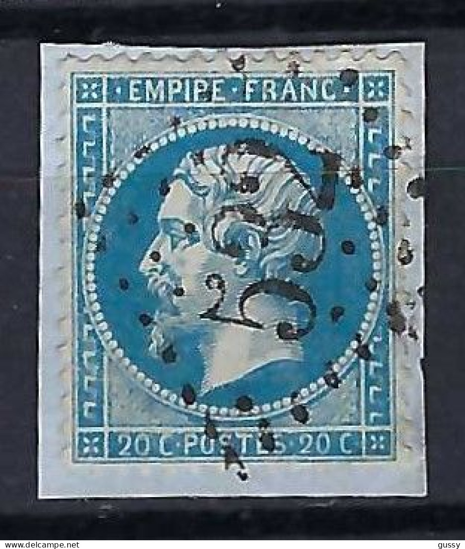 FRANCE Classique, B Obl. GC Des Villes Sur TP Isolés: GC 532A (Bordeaux,2) Sur Y&T 22 - 1862 Napoleon III