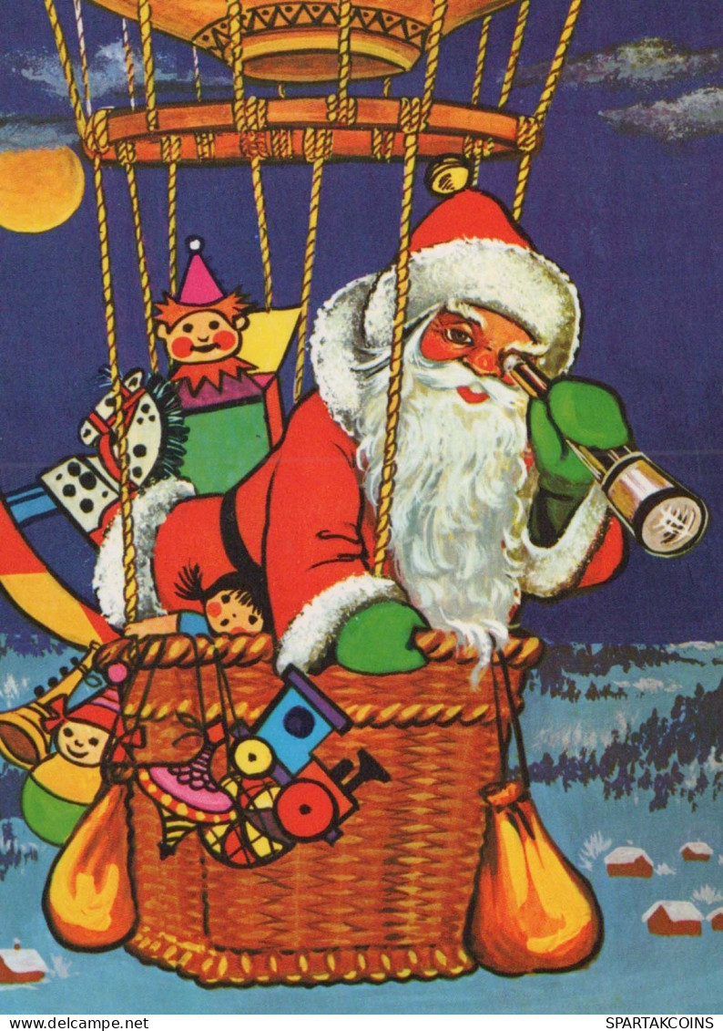 PÈRE NOËL Bonne Année Noël Vintage Carte Postale CPSM #PBL199.FR - Santa Claus