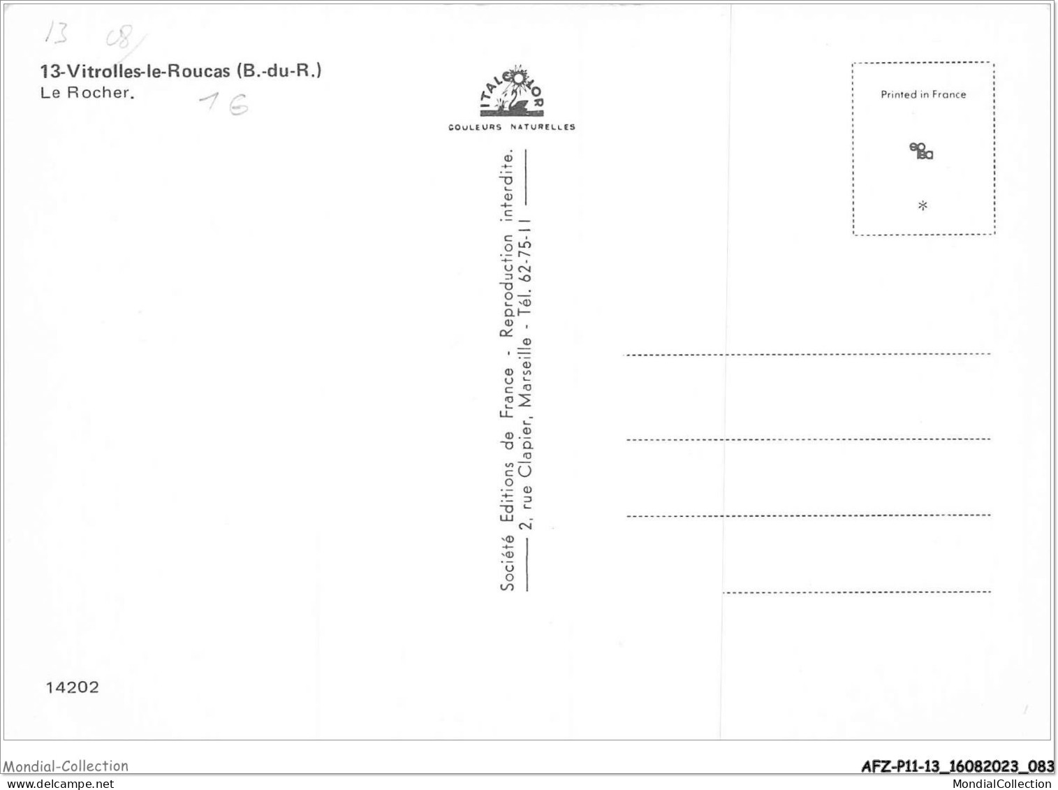 AFZP11-13-0870 - VITROLLES-LE-ROUCAS - Le Rocher  - Istres