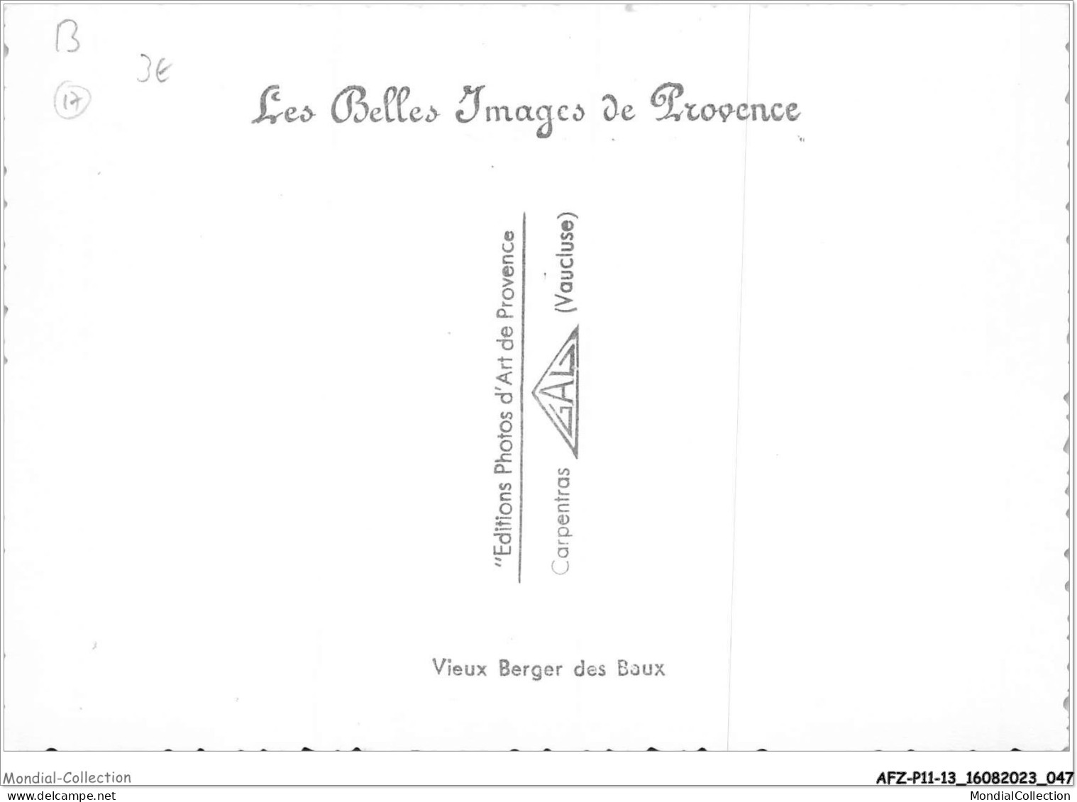 AFZP11-13-0852 - Les Belles Images De Provence - Vieux Berger Des - BAUX - Les-Baux-de-Provence