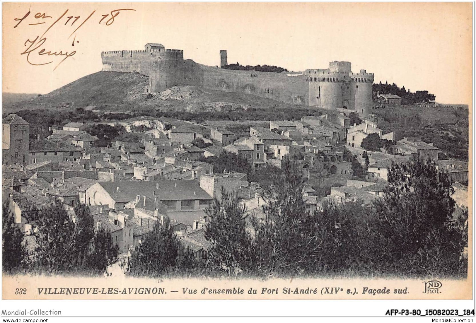 AFPP3-30-0297 - VILLENEUVE-LES-AVIGNON - Vue D'ensemble Du Fort ST-ANDRE - Facade Sud - Villeneuve-lès-Avignon