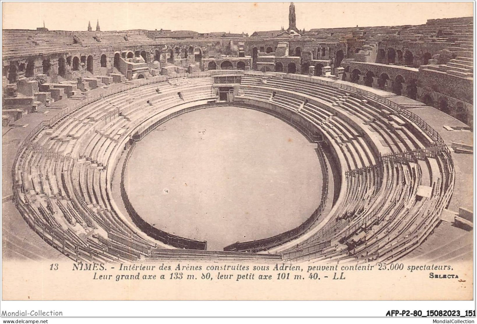 AFPP2-30-0177 - NIMES - Interieur Des Arenes Construites Sous Adrien - Peuvent Contenir 25000 Spectateurs - Leur Grand  - Nîmes