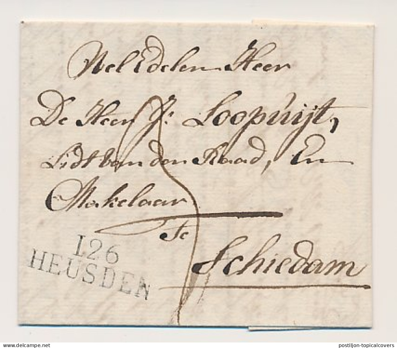 126 HEUSDEN - Schiedam 1812 - ...-1852 Préphilatélie