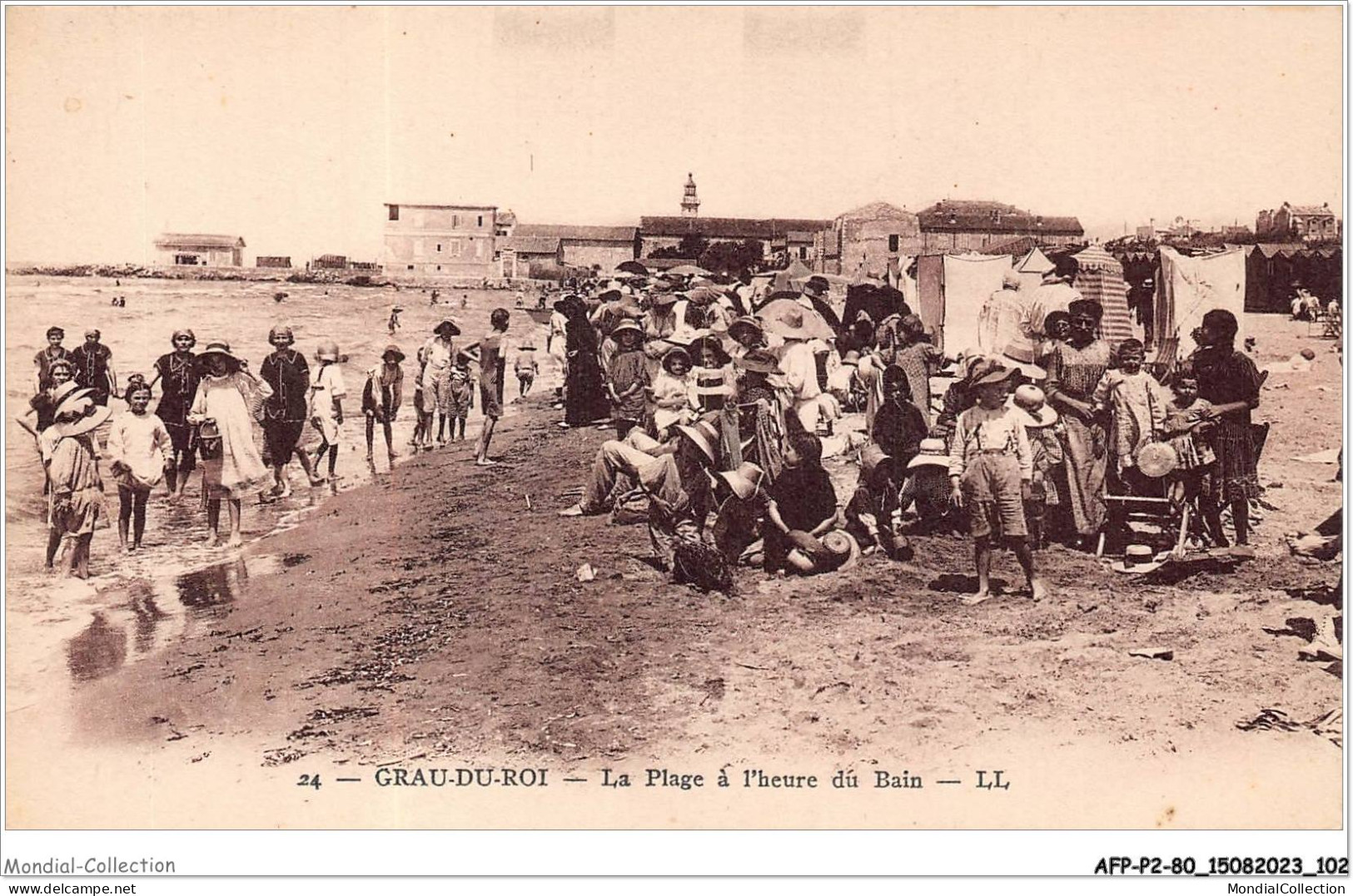 AFPP2-30-0152 - GRAU-DU-ROI - La Plage A L'heure Du Bain - Le Grau-du-Roi