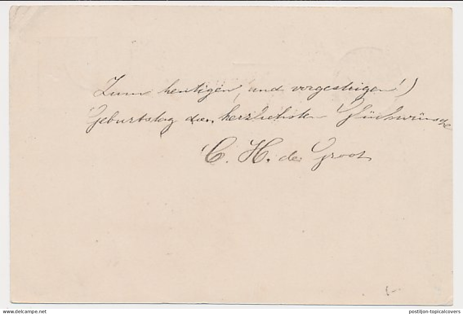 Trein Haltestempel Groningen 1883 - Lettres & Documents