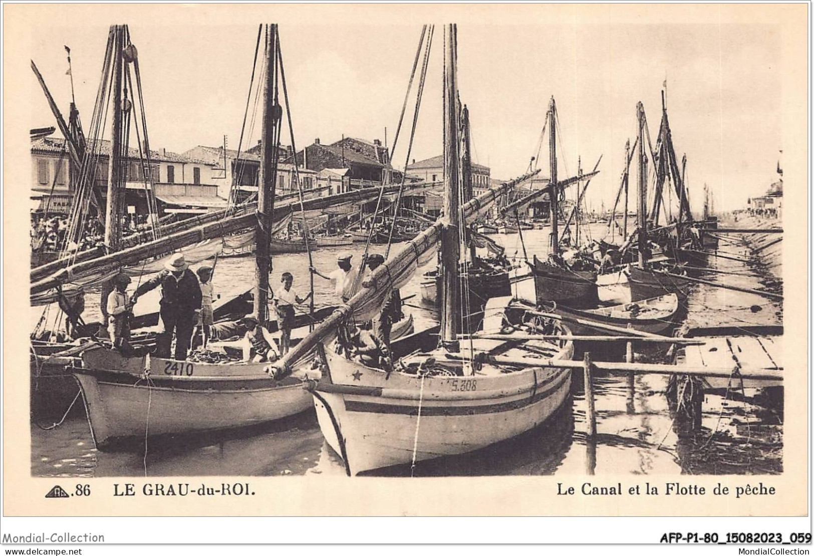 AFPP1-30-0031 - LE GRAU-DU-ROI - Le Canal Et La Flotte De Peche - Le Grau-du-Roi