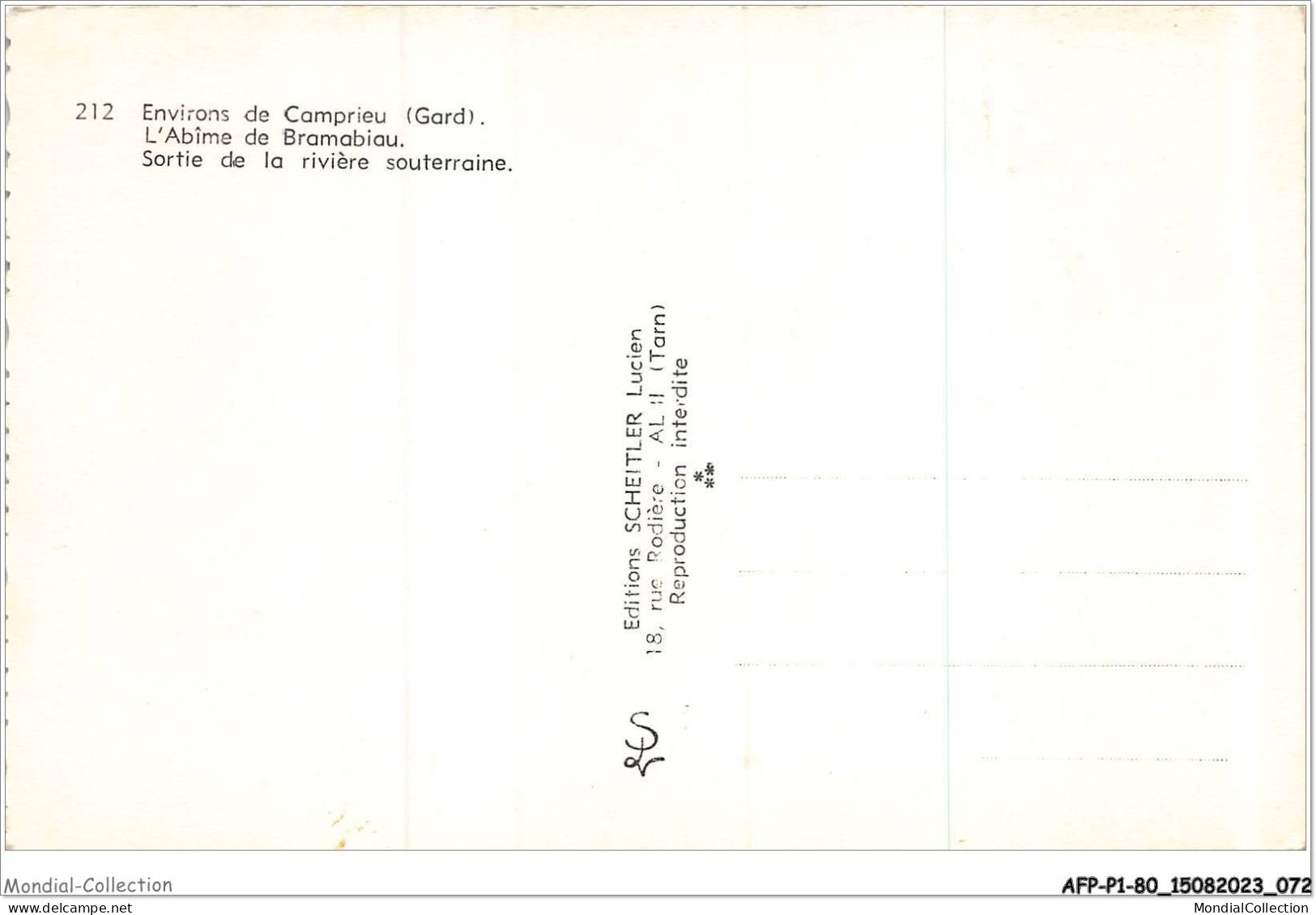 AFPP1-30-0037 - Environs De Camprieu - L'abime De Bramabiau - Sortie De La Rive Souterraine - Autres & Non Classés