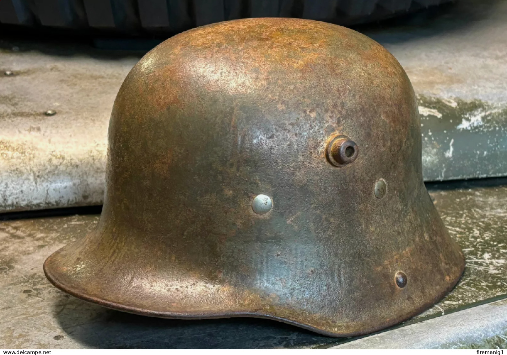 WW1 German M,16 Steel Helmet - (Mod.1916 Stahlhelm) - Afghan Used - Size ET 64 - Casques & Coiffures