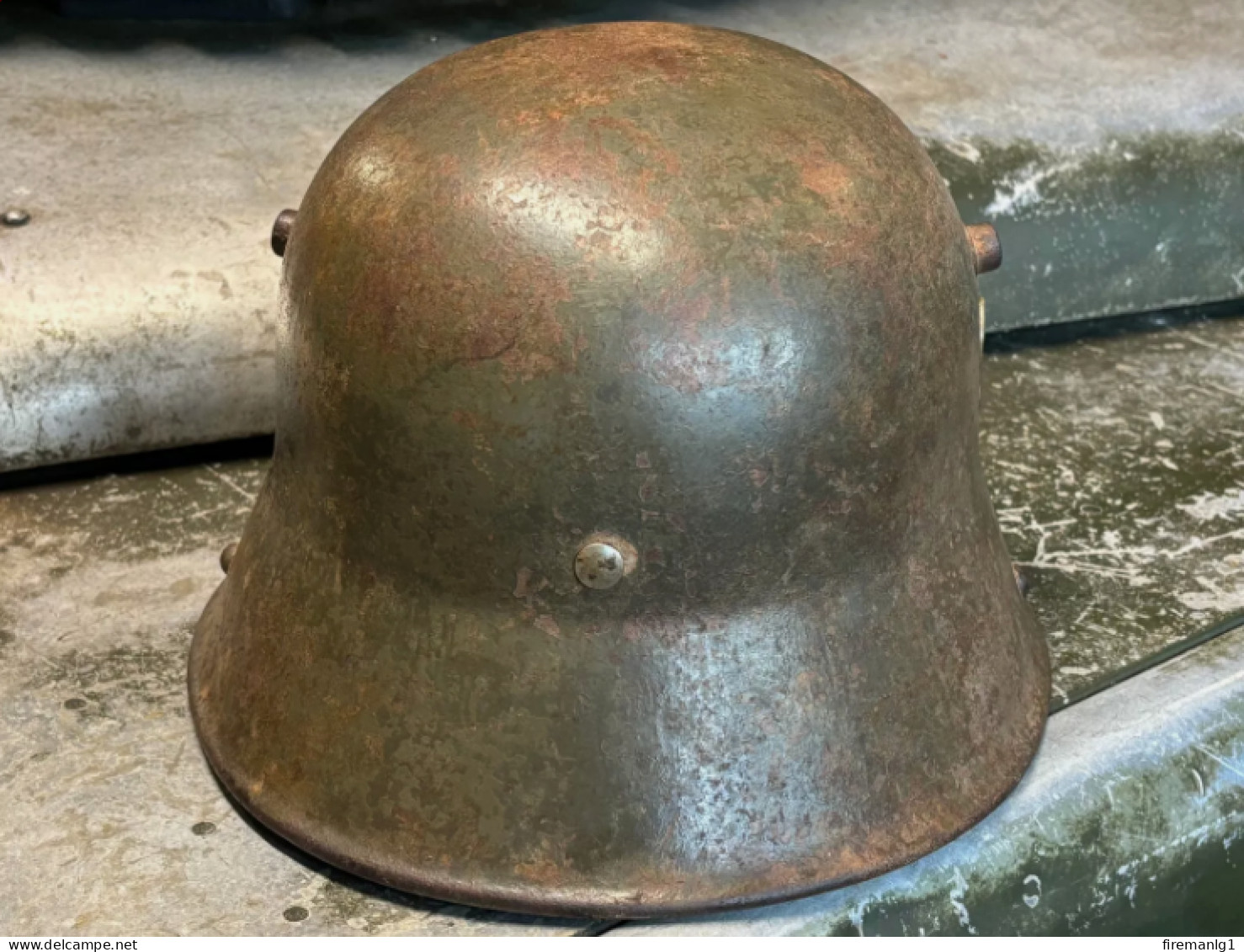 WW1 German M,16 Steel Helmet - (Mod.1916 Stahlhelm) - Afghan Used - Size ET 64