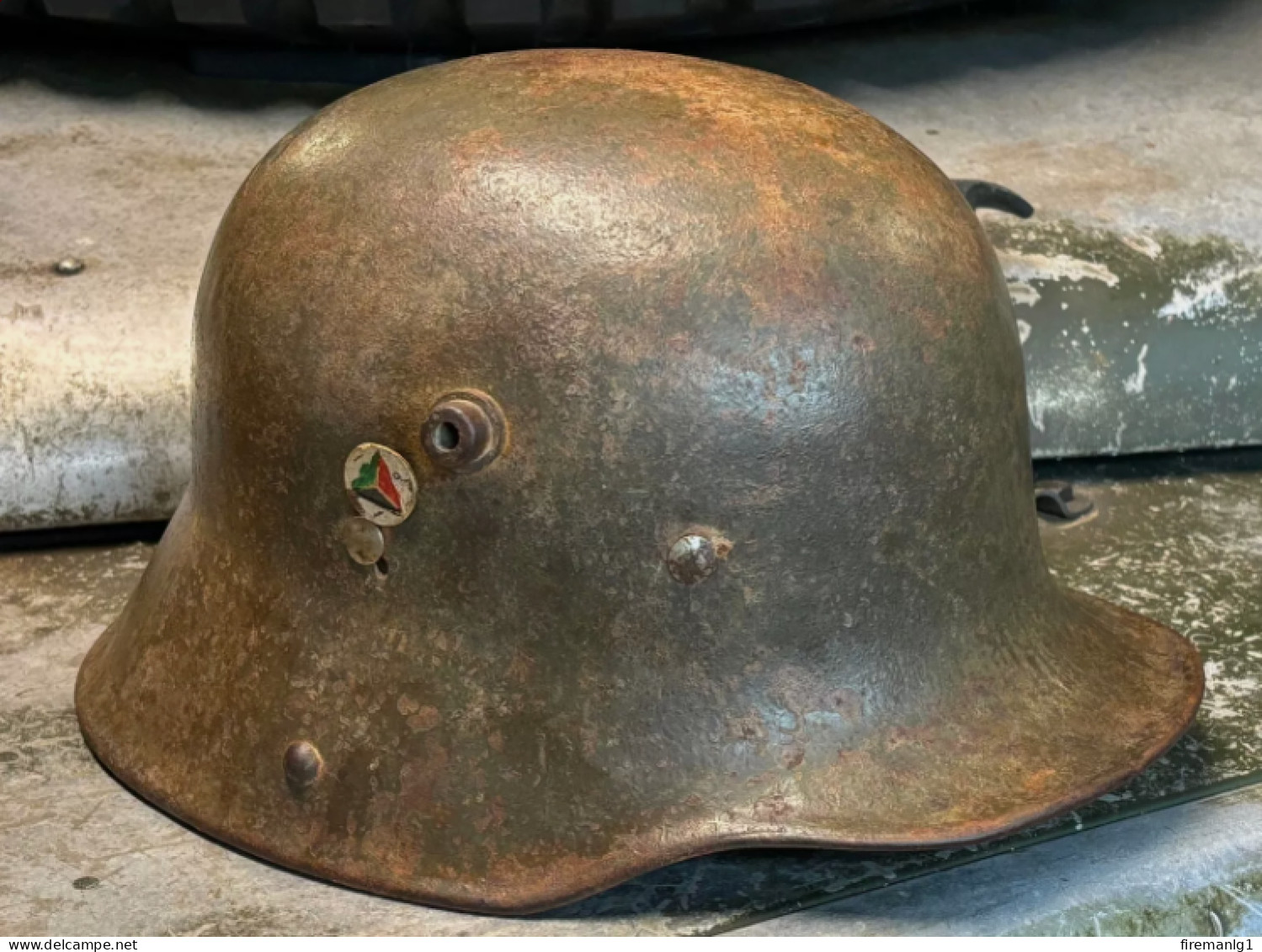 WW1 German M,16 Steel Helmet - (Mod.1916 Stahlhelm) - Afghan Used - Size ET 64