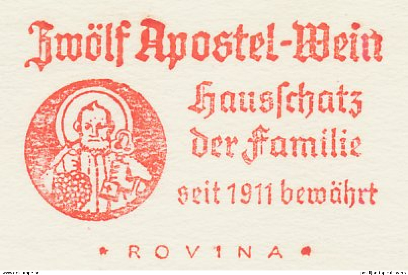 Meter Cut Germany 1967 Saint Peter - Twelve Apostles Wine - Other & Unclassified