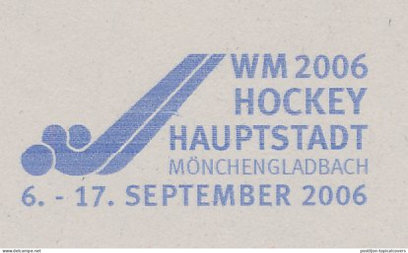Meter Top Cut Germany 2006 Hockey - World Championship Monchengladbach - Autres & Non Classés