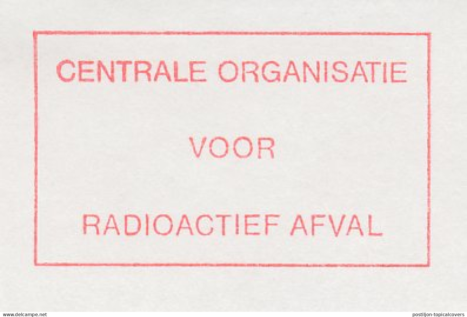 Meter Cut Netherlands 1995 Central Organization For Radioactive Waste - Sonstige & Ohne Zuordnung