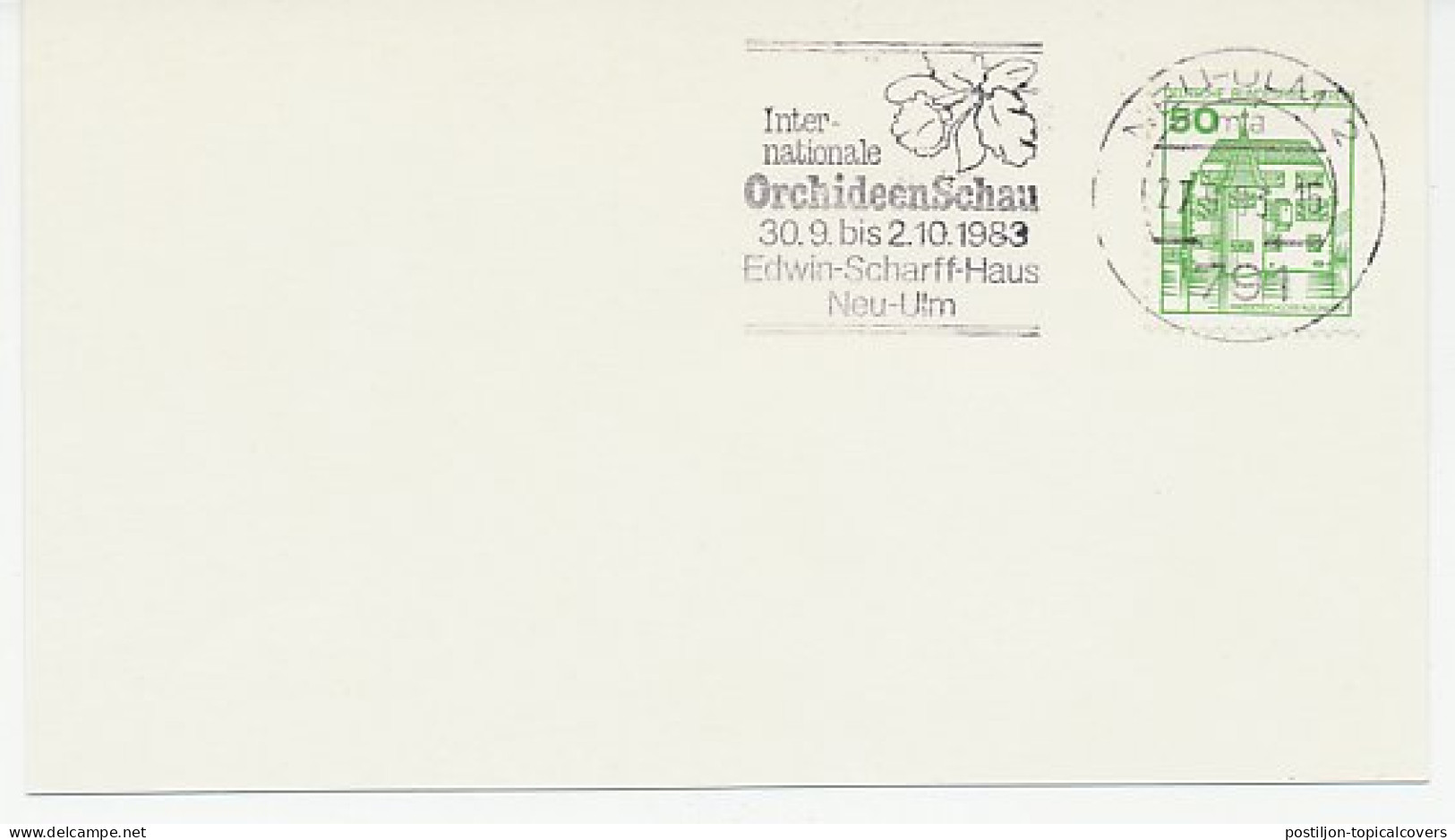 Postmark Cut Germany 1983 International Orchid Show  - Autres & Non Classés