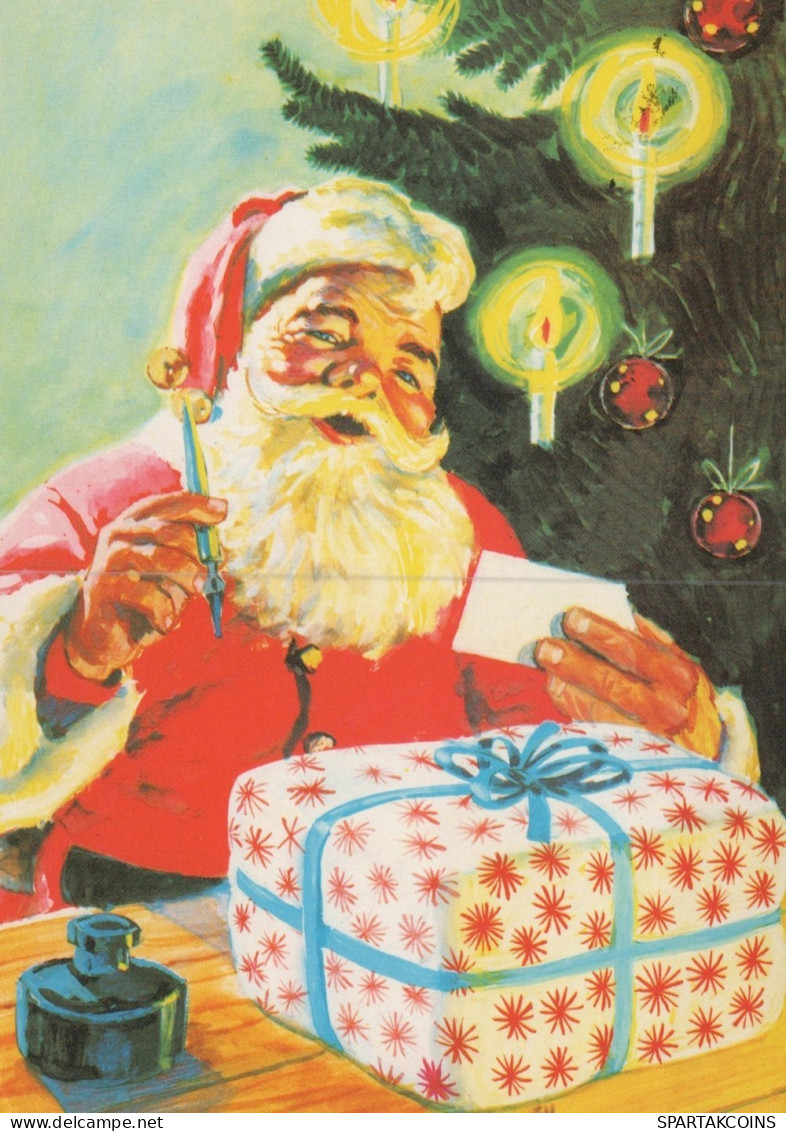 WEIHNACHTSMANN SANTA CLAUS WEIHNACHTSFERIEN Vintage Postkarte CPSM #PAK798.DE - Santa Claus