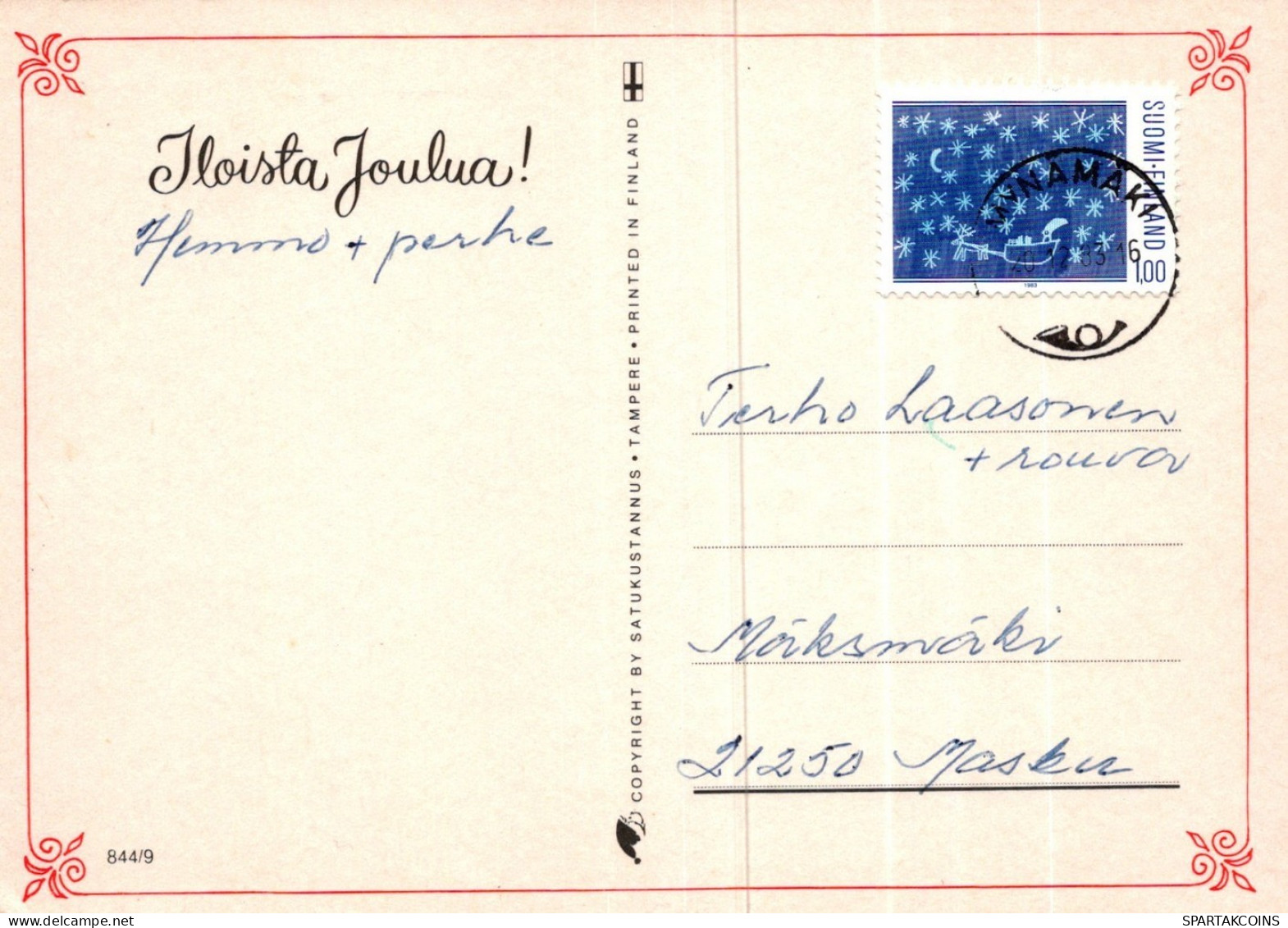 WEIHNACHTSMANN SANTA CLAUS WEIHNACHTSFERIEN Vintage Postkarte CPSM #PAK798.DE - Santa Claus