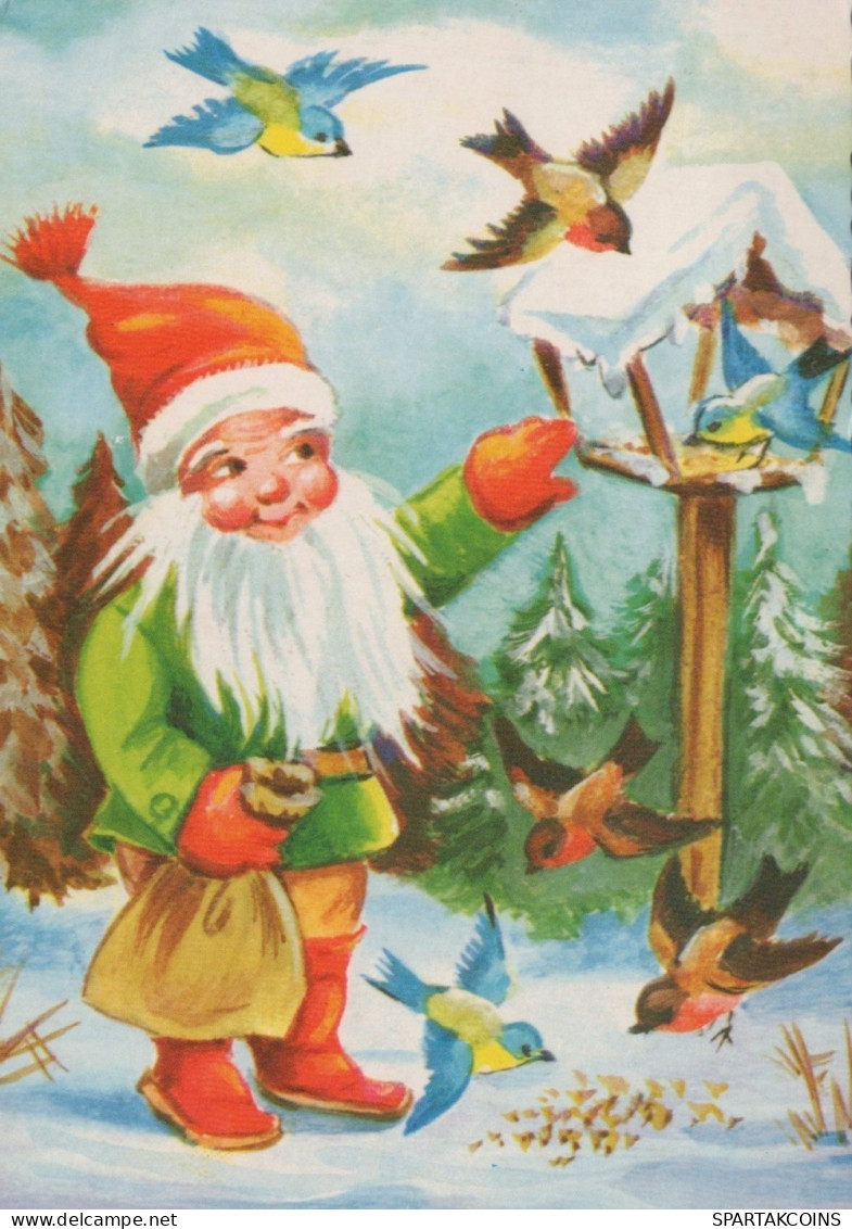 WEIHNACHTSMANN SANTA CLAUS WEIHNACHTSFERIEN Vintage Postkarte CPSM #PAK465.DE - Santa Claus