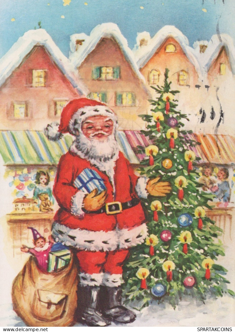 WEIHNACHTSMANN SANTA CLAUS WEIHNACHTSFERIEN Vintage Postkarte CPSM #PAJ690.DE - Santa Claus