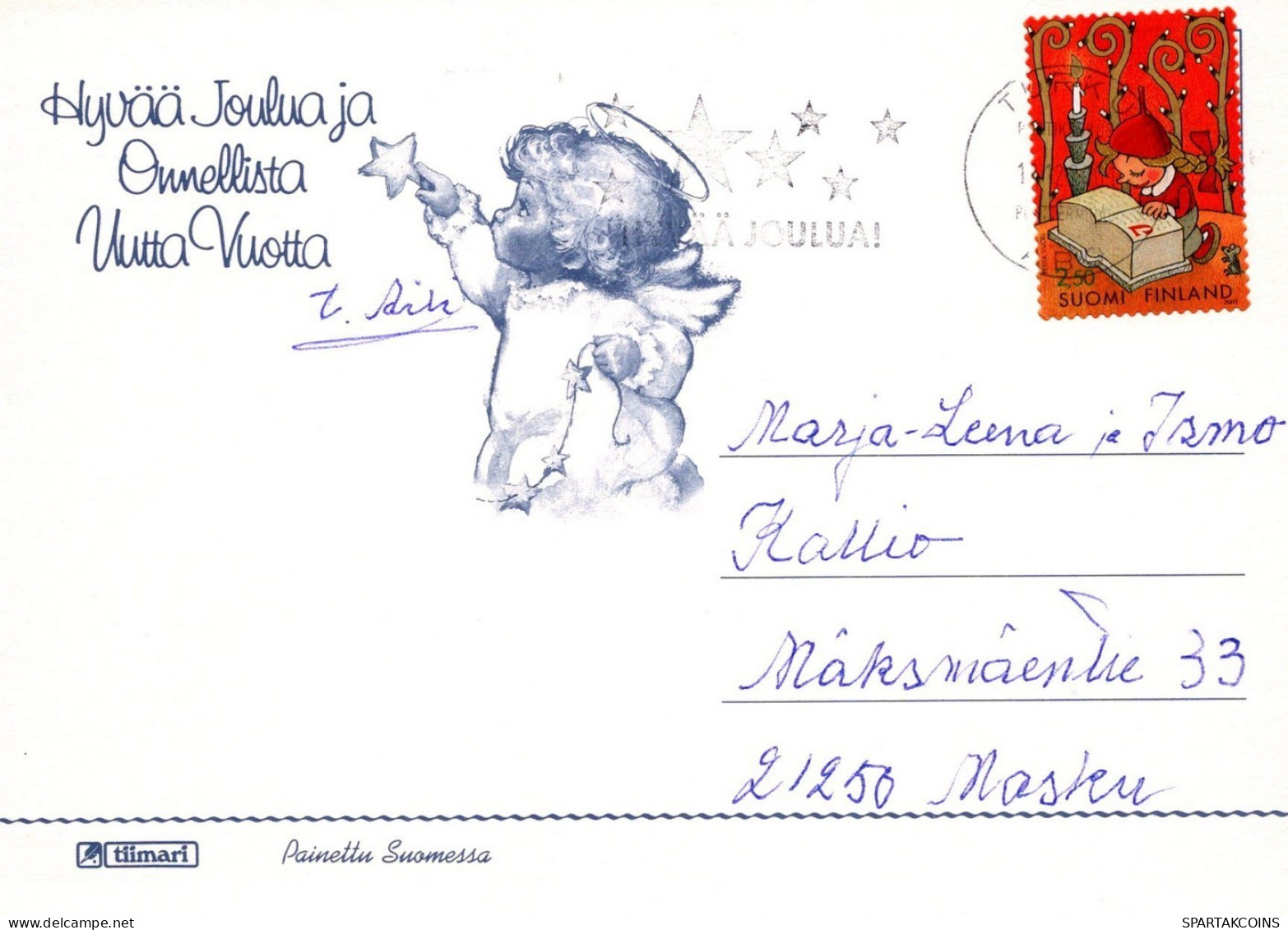 ENGEL WEIHNACHTSFERIEN Feiern & Feste Vintage Ansichtskarte Postkarte CPSM #PAH902.DE - Anges