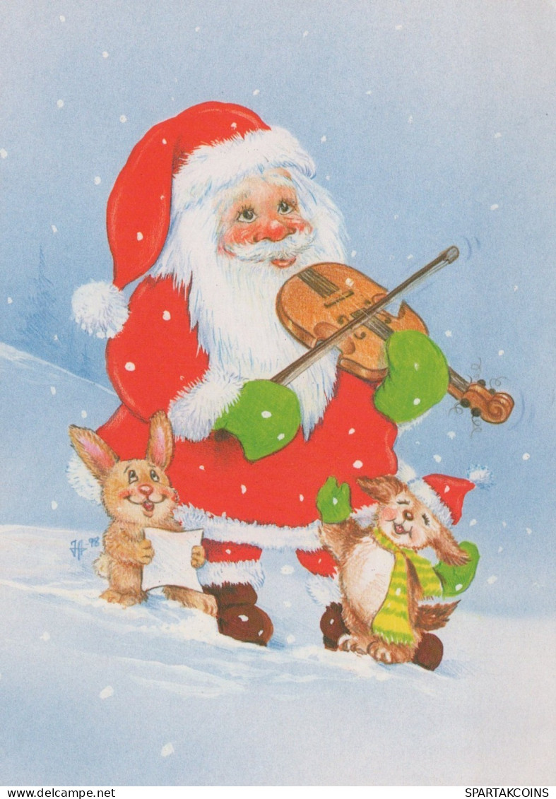 WEIHNACHTSMANN SANTA CLAUS WEIHNACHTSFERIEN Vintage Postkarte CPSM #PAJ551.DE - Santa Claus