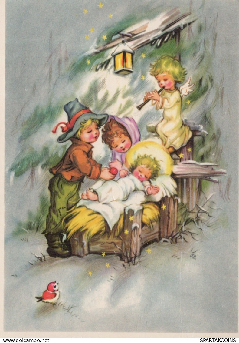 ENGEL WEIHNACHTSFERIEN Feiern & Feste Vintage Ansichtskarte Postkarte CPSM #PAH717.DE - Anges