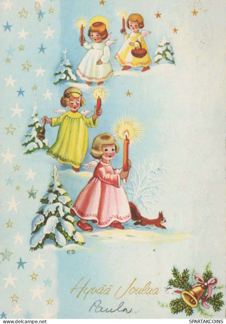 ENGEL WEIHNACHTSFERIEN Feiern & Feste Vintage Ansichtskarte Postkarte CPSM #PAG903.DE - Anges