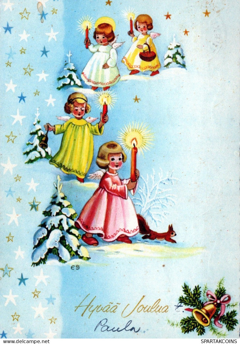 ENGEL WEIHNACHTSFERIEN Feiern & Feste Vintage Ansichtskarte Postkarte CPSM #PAG903.DE - Angels