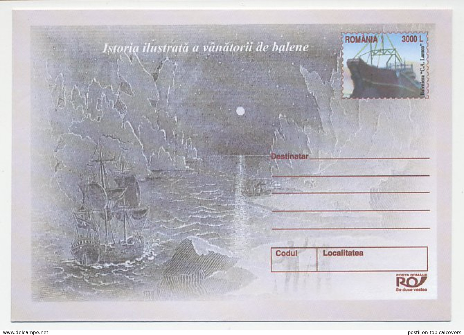 Postal Stationery Romania 2002 Whaling - Autres & Non Classés