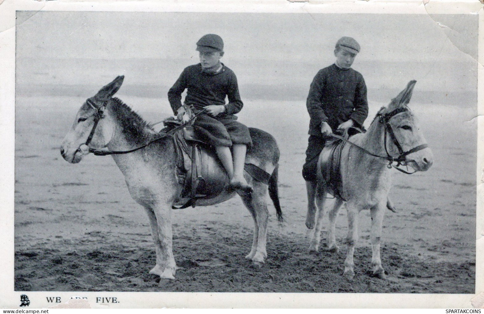 BURRO Animales Niños Vintage Antiguo CPA Tarjeta Postal #PAA343.ES - Anes